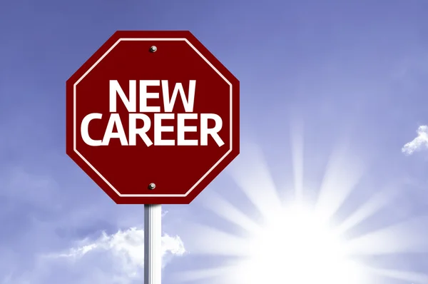 New Career written on red road sign — Stock Photo, Image