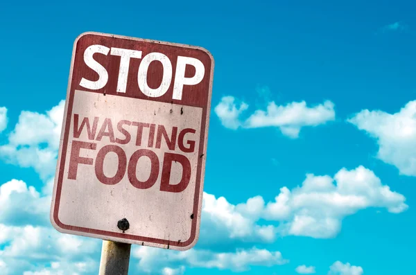 Stop Wasting Food sign — Stock Photo, Image