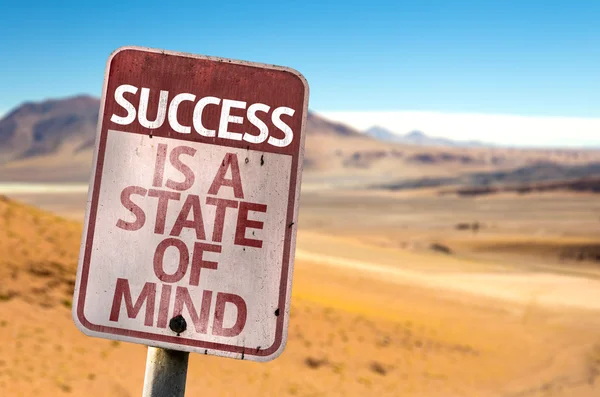 Sukces jest A State of Mind znak — Zdjęcie stockowe