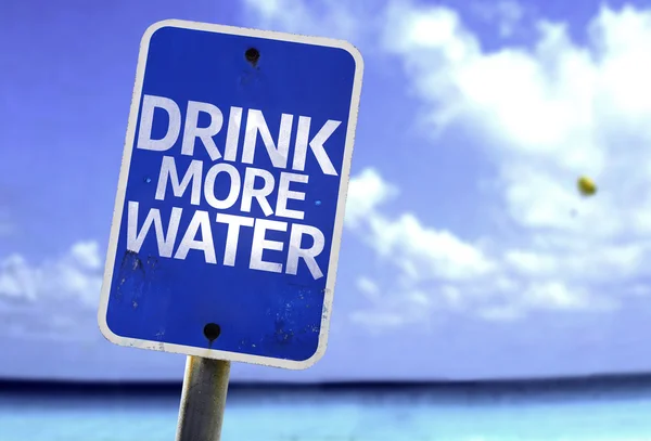 Drink meer Water sign — Stockfoto