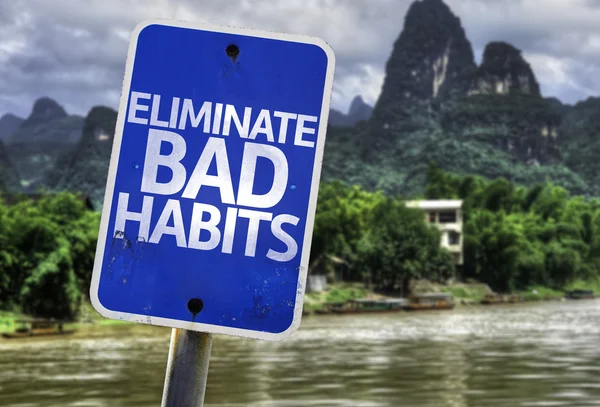 Eliminar el signo de malos hábitos — Foto de Stock