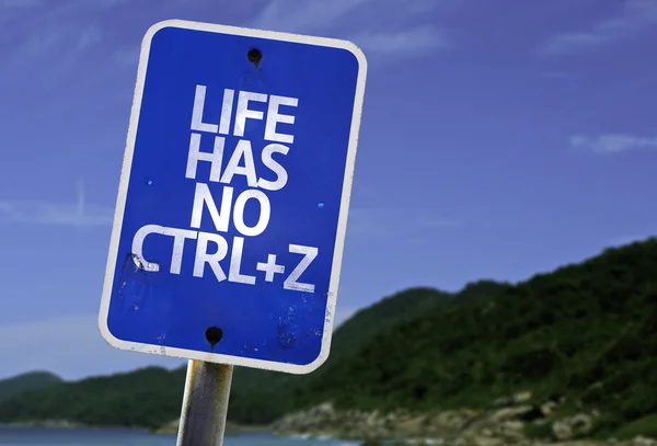 Жизнь без знака CTRL плюс Z — стоковое фото