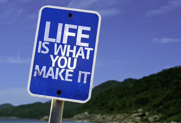 Life is What You Make It sign — Stock Photo, Image