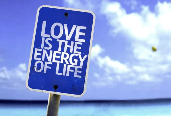 Láska je energie života znamení — Stock fotografie