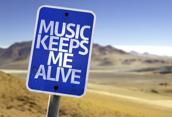 Music Keeps Me Alive sign — Stock Photo, Image