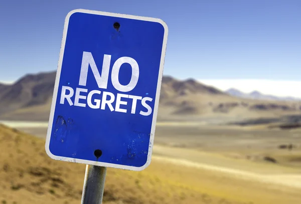 No Regrets sign — Stock Photo, Image