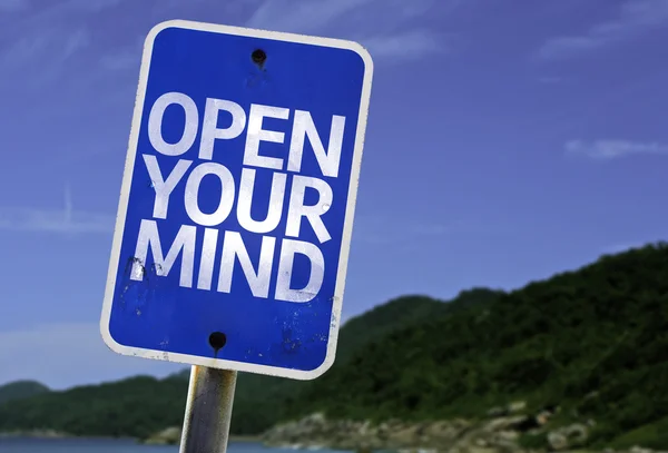 Open Your Mind tecken — Stockfoto