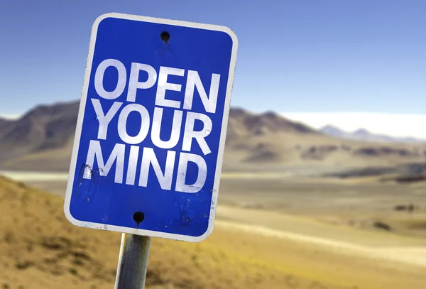 Open Your Mind tecken — Stockfoto