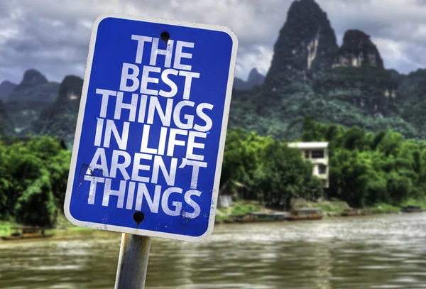 The Best Things In The Life Aren't Things sign — Stock Photo, Image