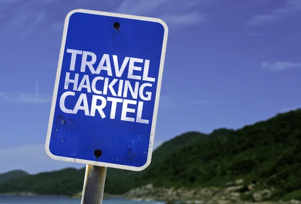 Reizen Hacking kartel teken — Stockfoto
