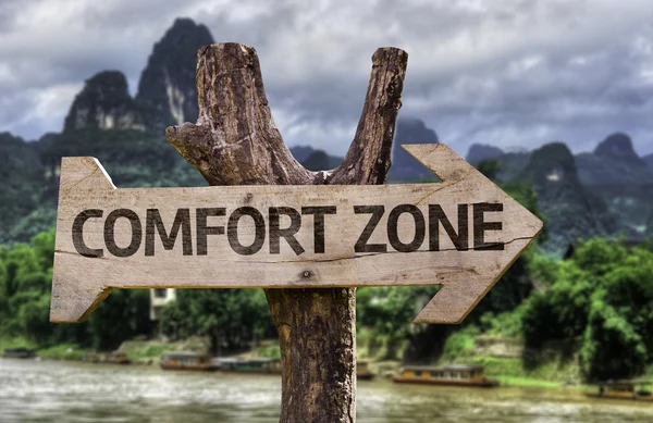 Comfort Zone wooden sign — Stock Photo, Image