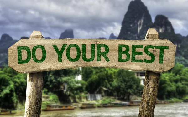 Do your Best wooden sign — Stock Photo, Image