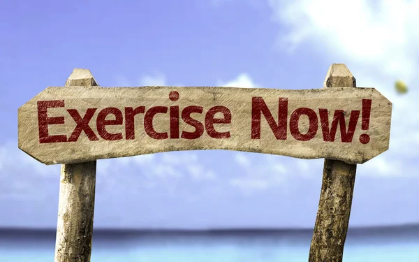 Exercise Now! sign — Stock Photo, Image