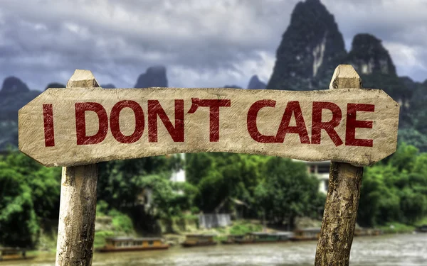 I Don't Care sign — Stock Photo, Image