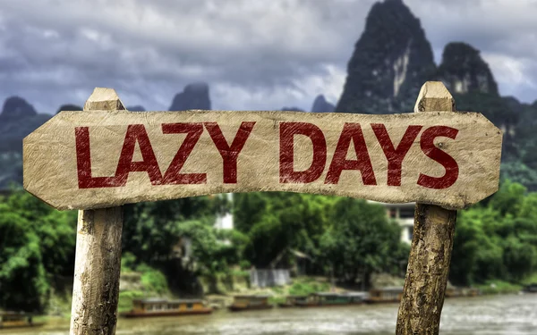 Signo de Lazy Days —  Fotos de Stock