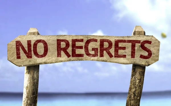 No Regrets sign — Stock Photo, Image