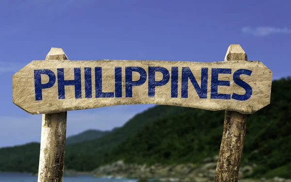 Philippines wooden sign — Stock Photo, Image