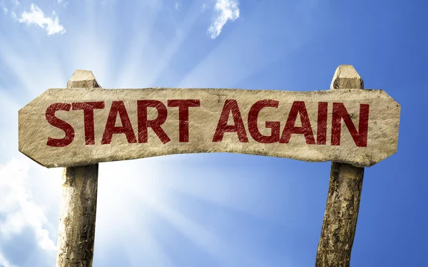 Start Again teken — Stockfoto