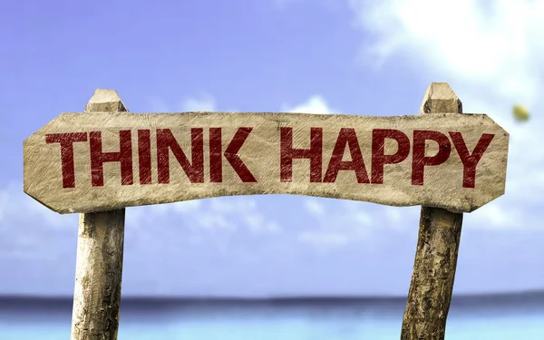 Piensa en Happy sign — Foto de Stock