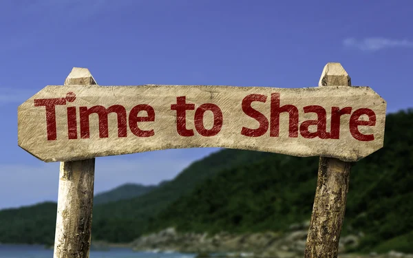 Time to Share wooden sign — Stock Photo, Image