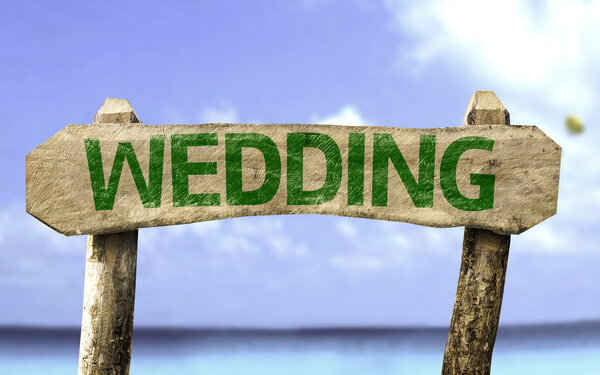 Wedding wooden sign