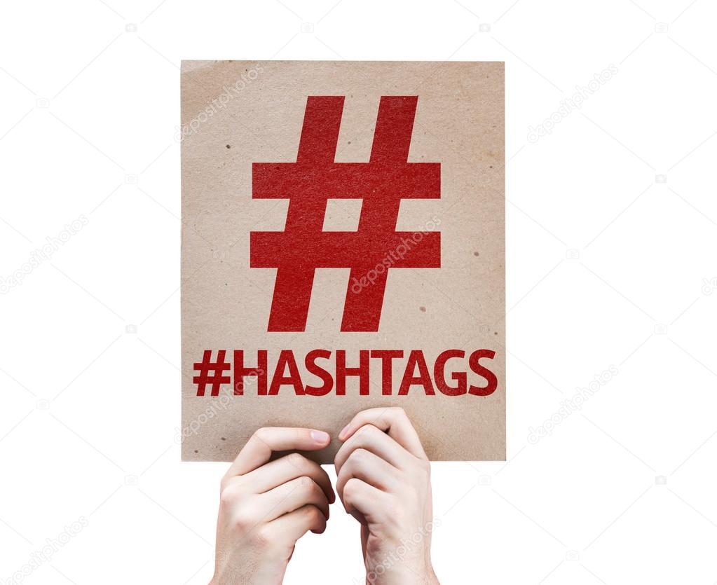 Hashtag Icon with Hashtags card
