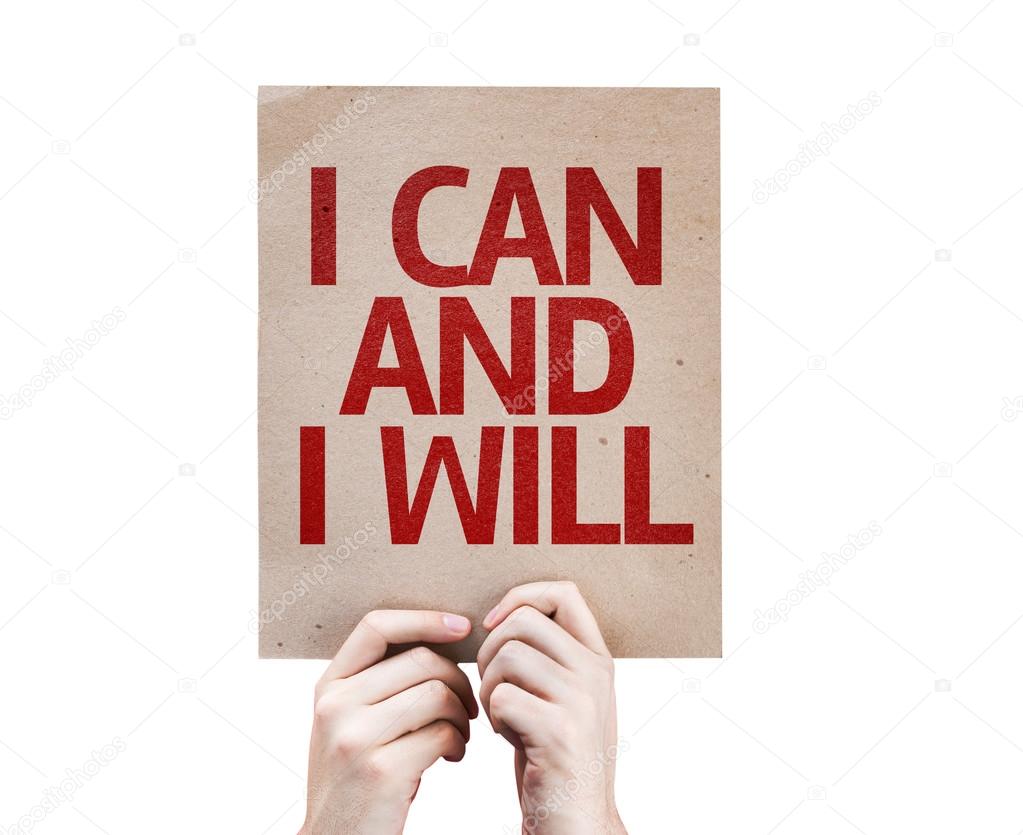 I Can and I Will card