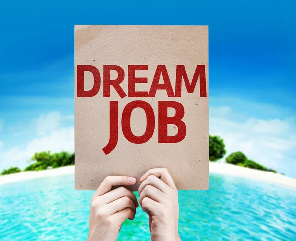 Dream Job card con spiaggia — Foto Stock