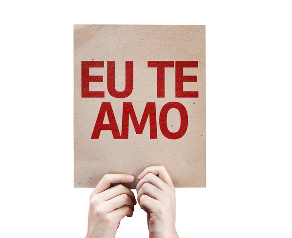 I Love You (In Portugees) kaart — Stockfoto