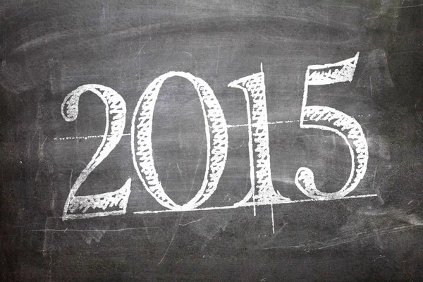 2015 geschreven op blackboard — Stockfoto