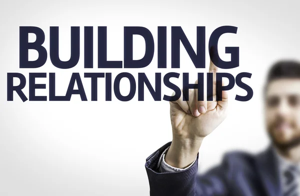 Texto: Construyendo relaciones — Foto de Stock