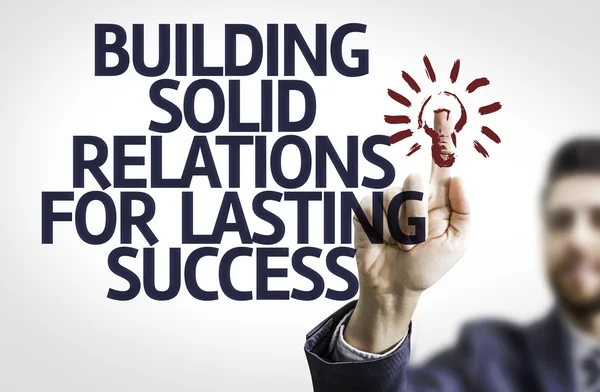 Text: Building Solid Relations For Lasting Success — Stock Photo, Image