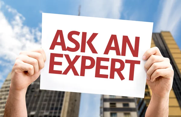 Fråga en Expert card — Stockfoto