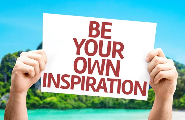 Seja seu próprio cartão de inspiração — Fotografia de Stock