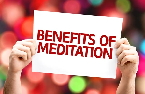 Benefits of Meditation card — Stock Photo, Image