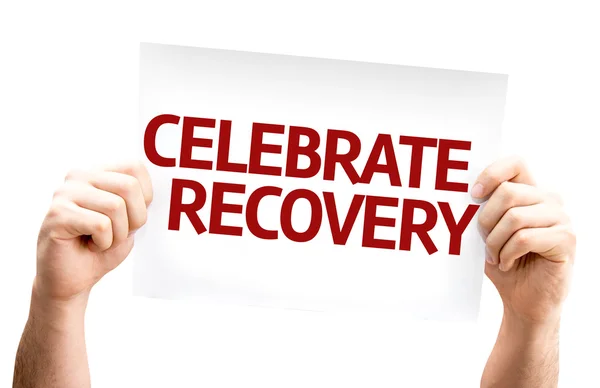 Celebrar la tarjeta de recuperación — Foto de Stock
