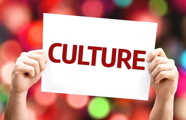 Culture card  In hands — Stock Photo, Image