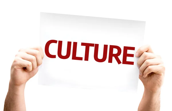 Culture card In hands — Stock Photo, Image