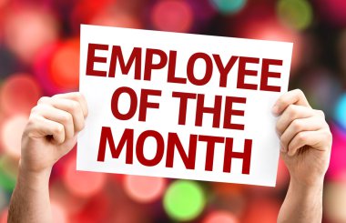 Employee of the Month card clipart