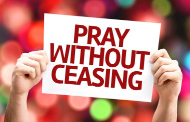 Pray Without Ceasing card clipart