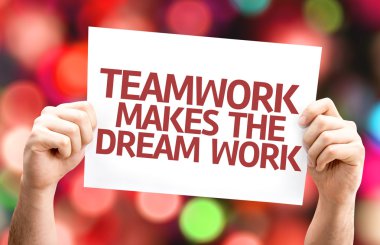 Teamwork Makes the Dream Work card clipart