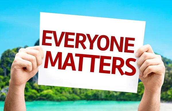 Everyone Matters card — Stock Photo, Image