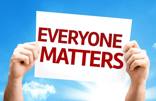 Everyone Matters card — Stock Photo, Image