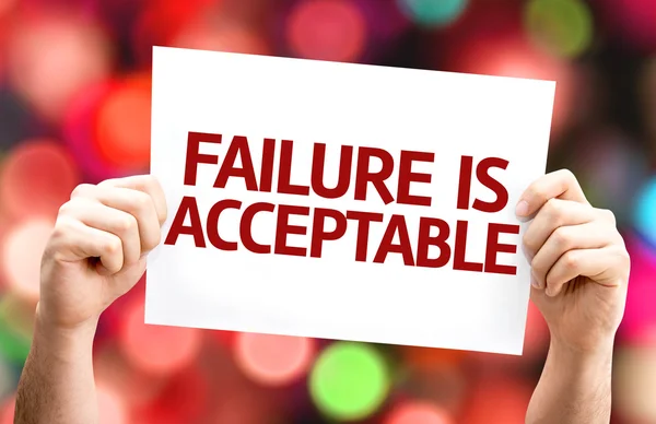 Failure is Acceptable card — Stock Photo, Image