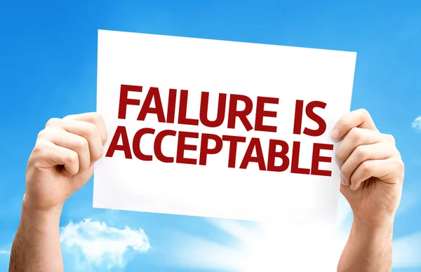 Failure is Acceptable card — Stock Photo, Image