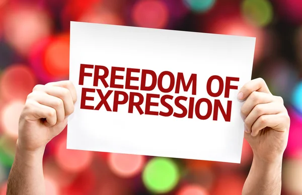 Tarjeta de libertad de expresión — Foto de Stock