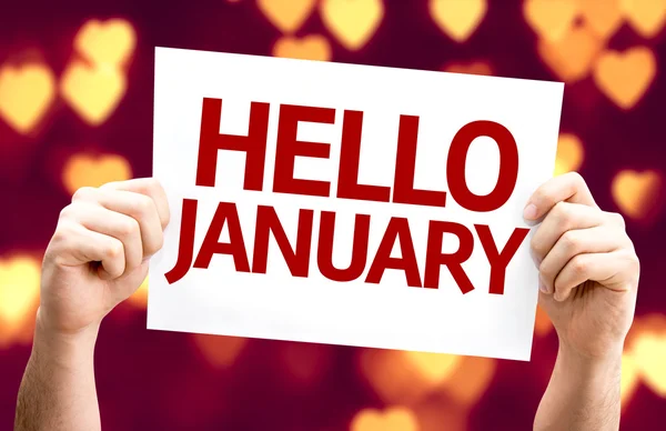 Halo kartu Januari — Stok Foto