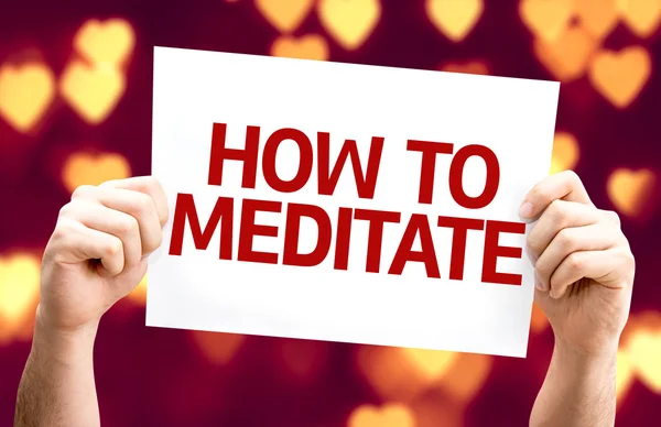 How to Meditate card — Stock Photo, Image