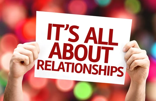 It's All About Relationships card — Stock Photo, Image