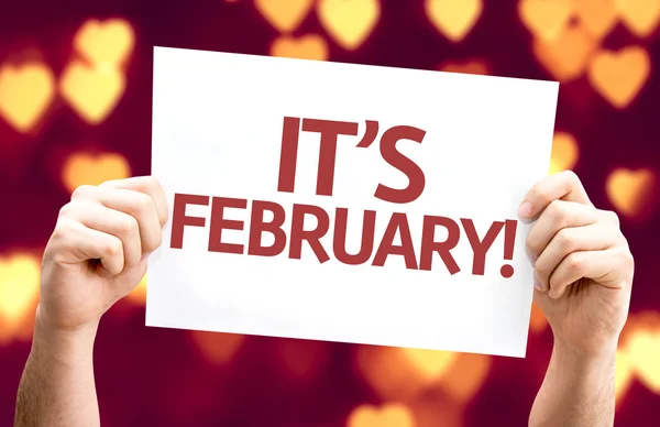 It's February card — Stock Photo, Image